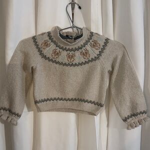 Tommy Bahama Girls 3T Fair Isle Reindeer Sparkle Sweater